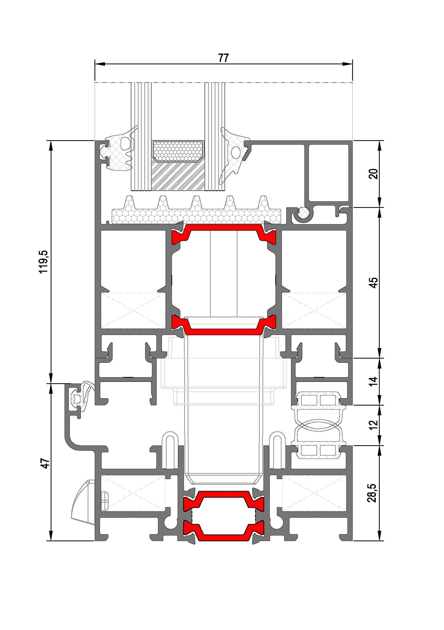 REFD77 Katlanır Kapı Sistemi — 2